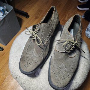 Joseph Abboud Brown Suede Wingtip Shoes